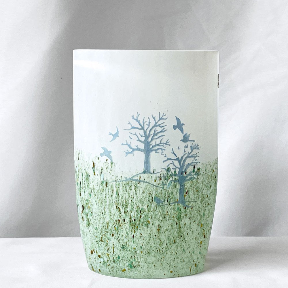 コスタボダ KOSTA BODA ガラス フラワーベース H14.7cm 花瓶 花器 ハンドメイド Kjell Engman 北欧 スウェーデン ◇