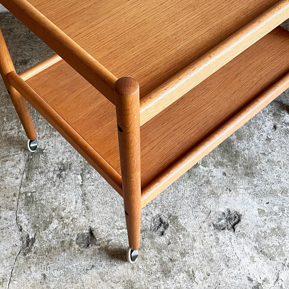 デンマーク ビンテージ Danish Vintage オーク材 ワゴン トローリー 2段 キャスター付き W71.5cm 北欧家具 北欧ビンテージ ■