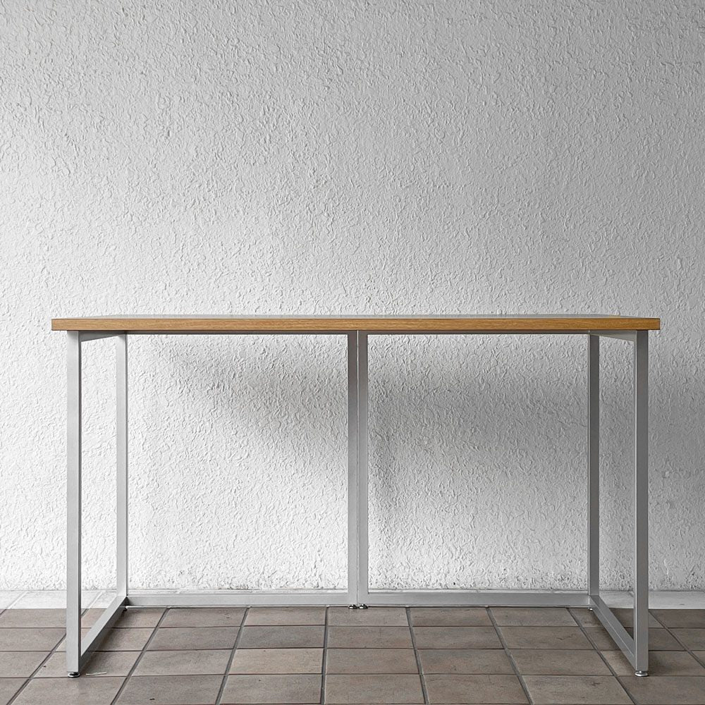 ビスレー BISLEY デスクプラン DESK PLAN Lフット ワーキングテーブル デスク オーク メラミン天板 スチール脚 W120cm イギリス ◇