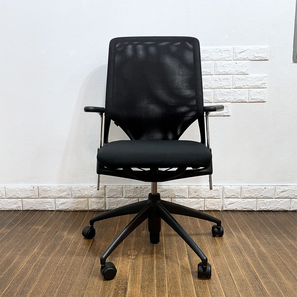 ヴィトラ vitra メダ2チェア MEDAⅡ オフィスチェア デスクチェア 昇降機能 リクライニングロック ブラック アルベルト・メダ 現状品 ◎