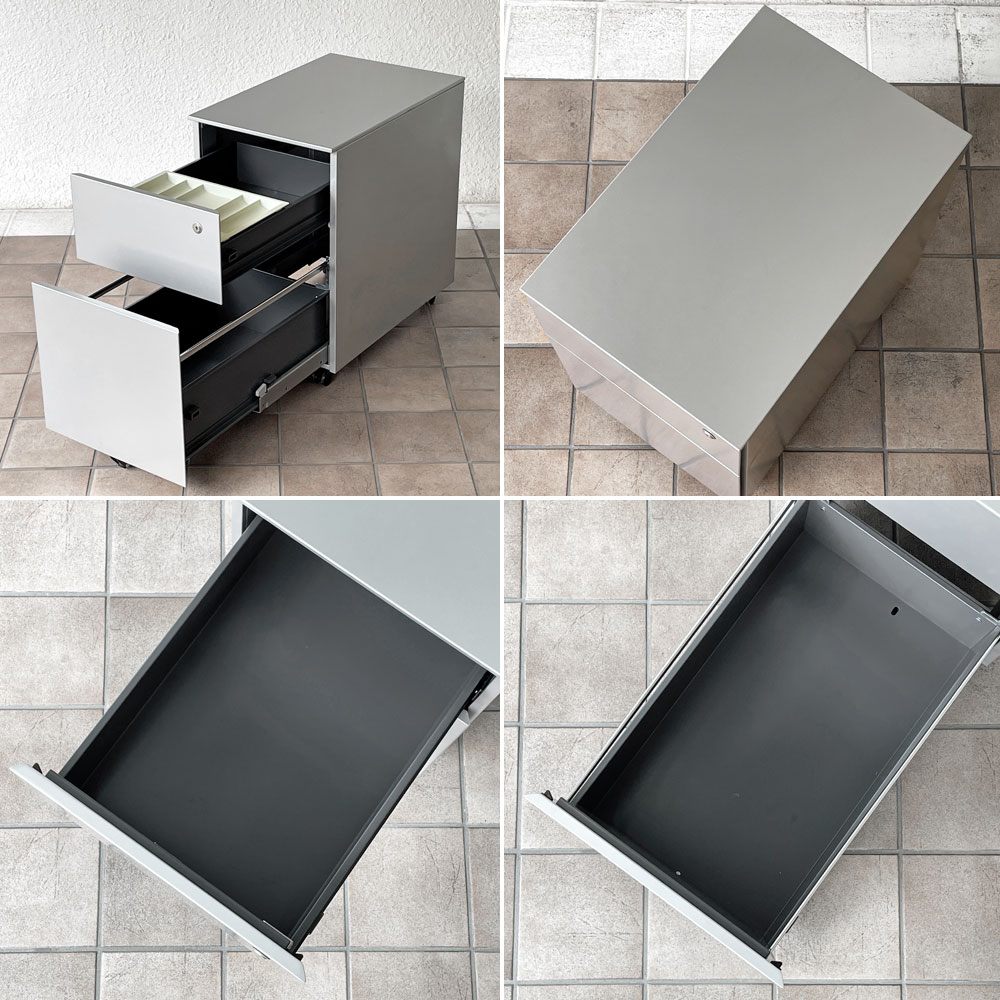 カッシーナ Cassina ixc. AFドロワー AF DRAWER デスクキャビネット ワゴン 鍵付属 キャスターロック機能付き イタリア ミニマルデザイン ◇