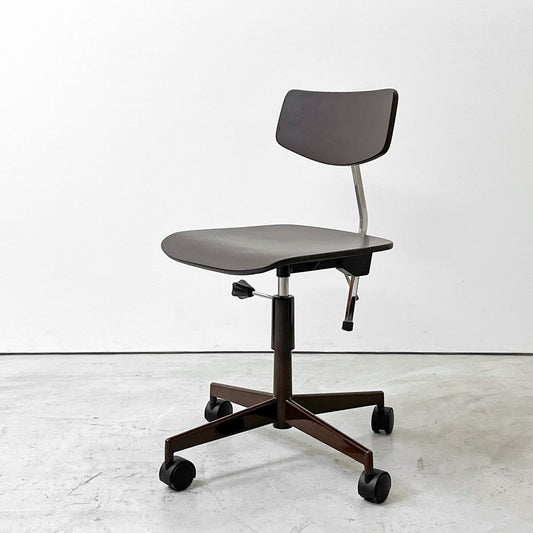 ラボファ Labofa デスクチェア オフィスチェア プライウッド ブラウン ダブルホイール 高さ調整可 デンマーク製 北欧家具 ●