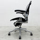 ハーマンミラー Herman Miller アーロンチェア デスクチェア Bサイズ ポスチャーフィット ウェイブ ポリッシュドアルミベース ビル・スタンフ ＆ ドン・チャドウィック 〓