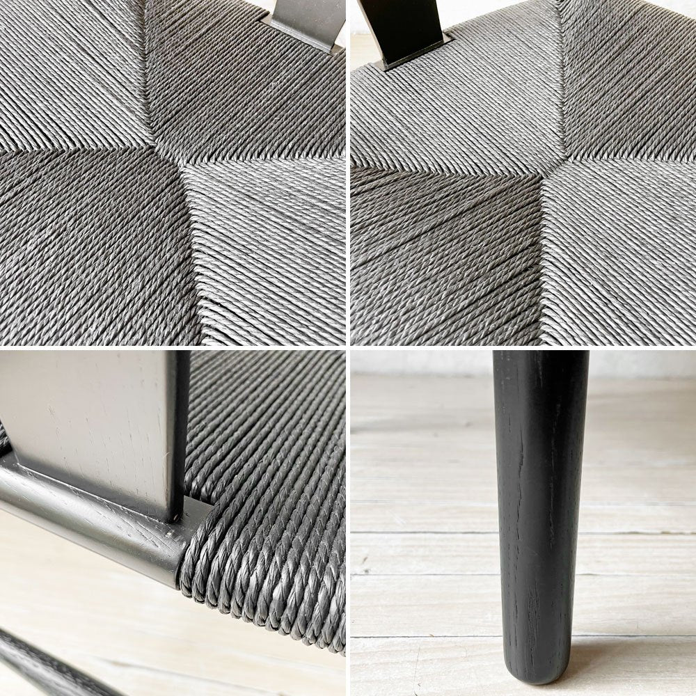 カールハンセン＆サン Carl Hansen & Son CH24 Yチェア ブラックラッカー×ブラックペーパーコード ハンス・J・ウェグナー オーク材 美品 定価￥199,100- ★