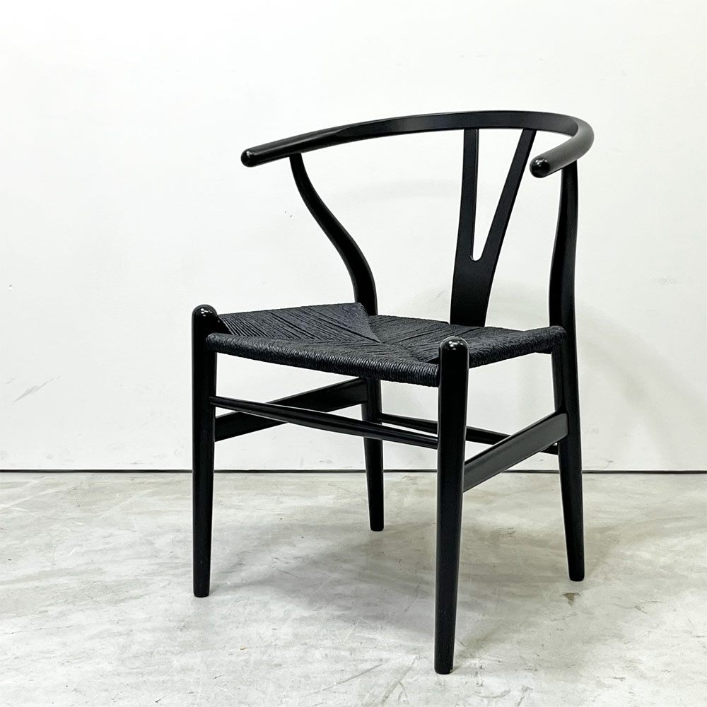 カールハンセン＆サン Carl Hansen & Son CH24 Yチェア 日本仕様サイズ ブラックラッカー×ブラックペーパーコード ハンス・J・ウェグナー ビーチ材 B ●