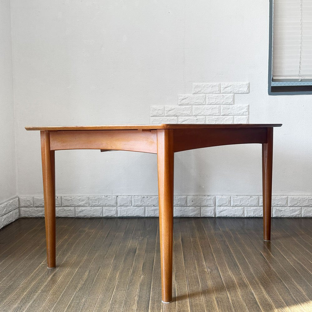 UKビンテージ UK Vintage チーク材 エクステンション ダイニングテーブル H67cm 北欧デザイン 英国家具 ◎