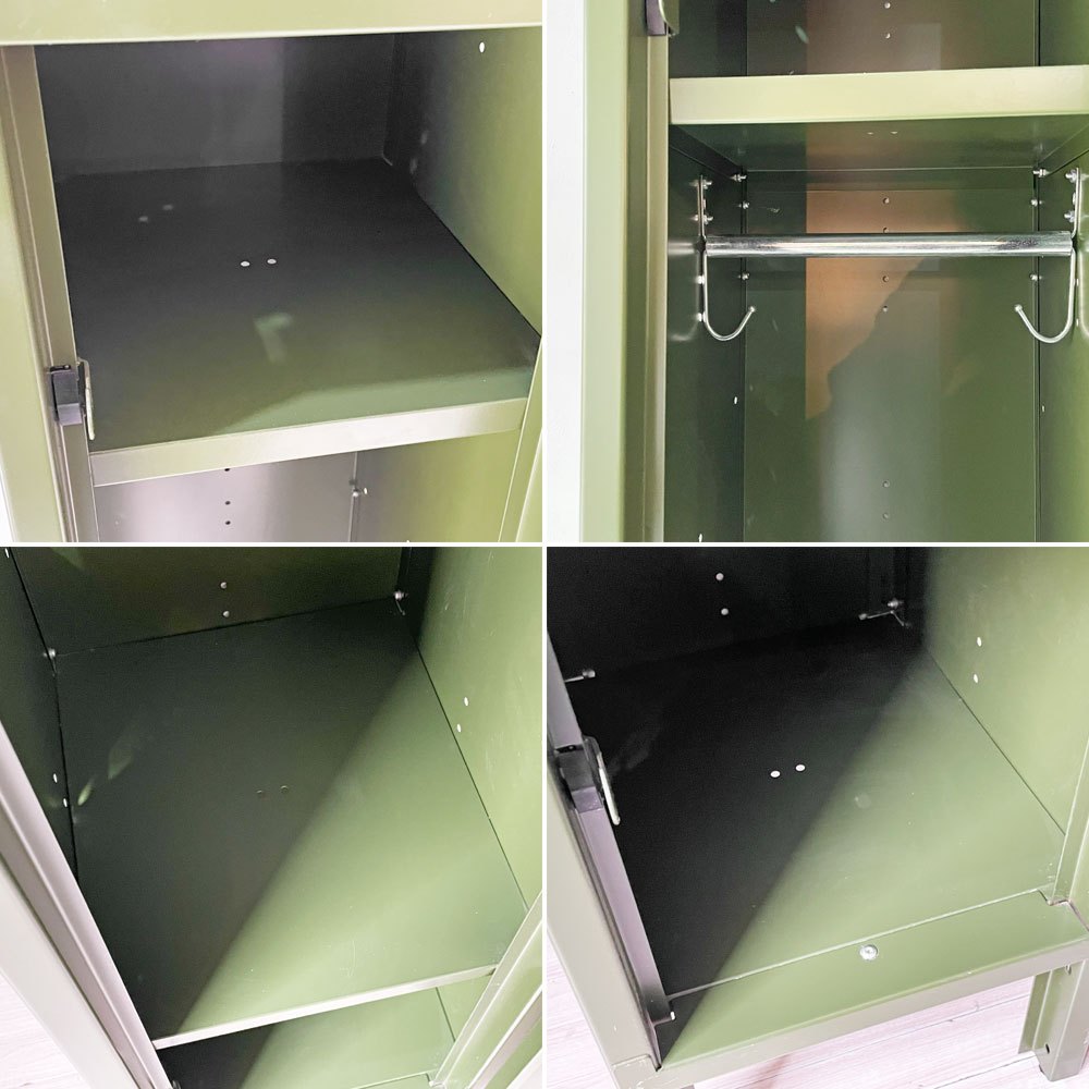 WHOLE EQUIPMENT CATALOG ジェネラルスチールロッカー シングル カーキ スチールキャビネット インダストリアル 店舗什器 廃盤 ★