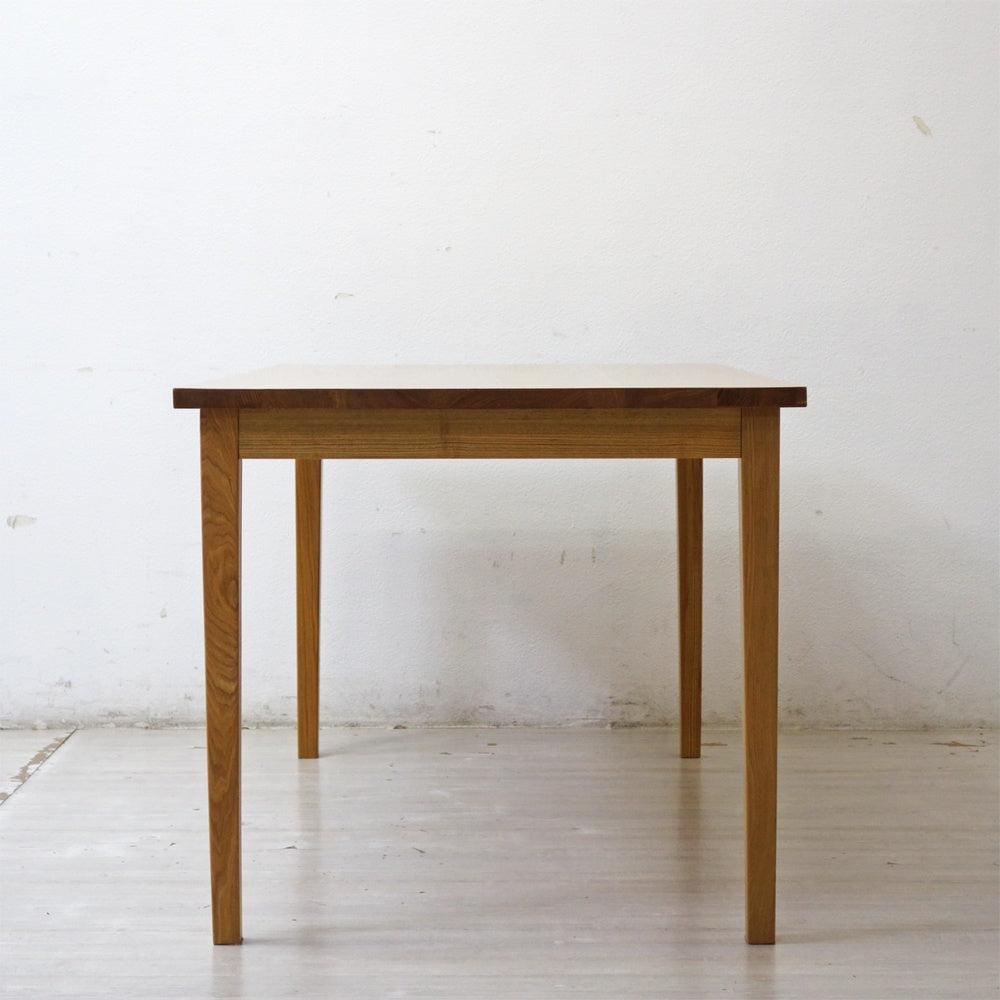 無印良品 MUJI ダイニングテーブル タモ材 無垢集成材 W140cm 廃番品 シンプル ナチュラルスタイル ●