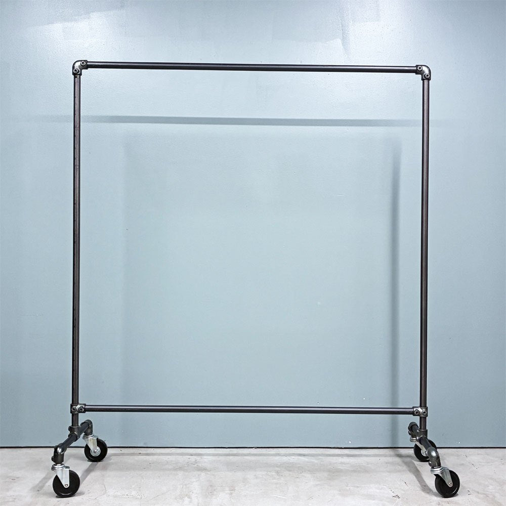 インダストリアルデザイン Industrial Design ハンガーラック 水道管パイプ ガス管 オーダー品 キャスター付き 店舗什器 ◎