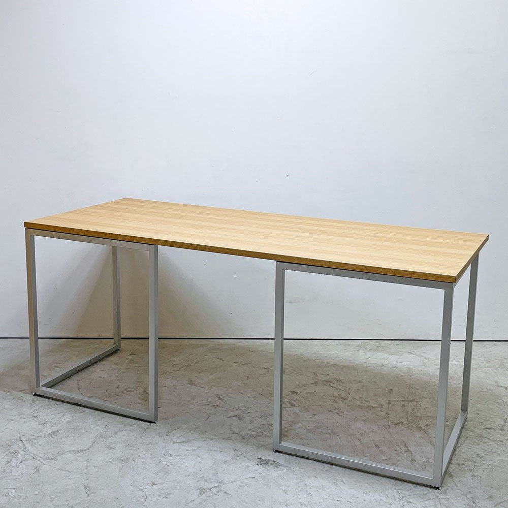ビスレー BISLEY デスクプラン DESK PLAN Lフット ワーキングテーブル デスク オーク メラミン天板 スチール脚 W170cm イギリス ●