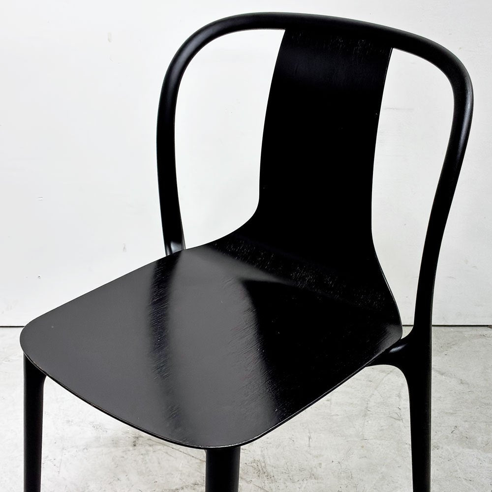 ヴィトラ Vitra ベルヴィルチェア Belleville Chair アームレスチェア ダイニングチェア スタッキングチェア アッシュ材 ブラック ロナン & エルワン・ブルレック B ●