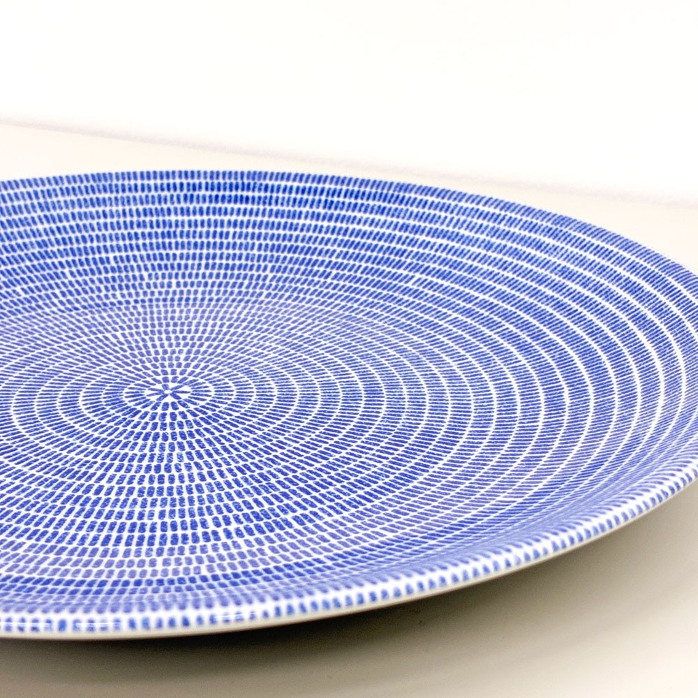 アラビア ARABIA 24h アベック Avec プレート 26cm ブルー 旧ロゴ ビンテージ 北欧食器 A ◎