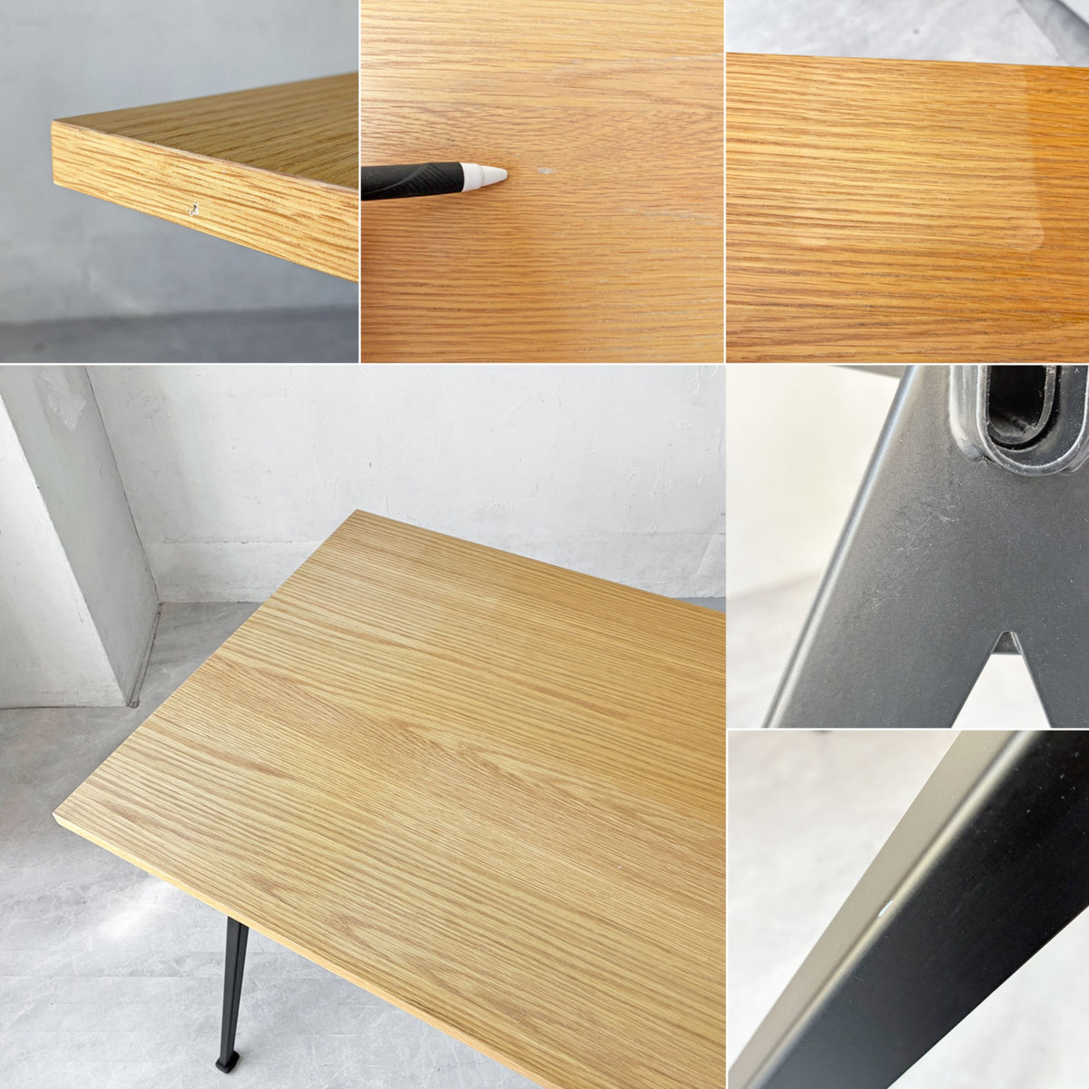 ヘイ HAY ピラミッドデスク PYRAMID DESK ワークデスク オーク材×スチール脚 コンパスレッグ W120cm 定価￥55,000- ★