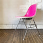 ハーマンミラー Herman Miller サイドシェルチェア FRP製 3rdビンテージ ホワイトシェル PVCレザー ピンク スタッキングベース C&R イームズ ミッドセンチュリー ◎