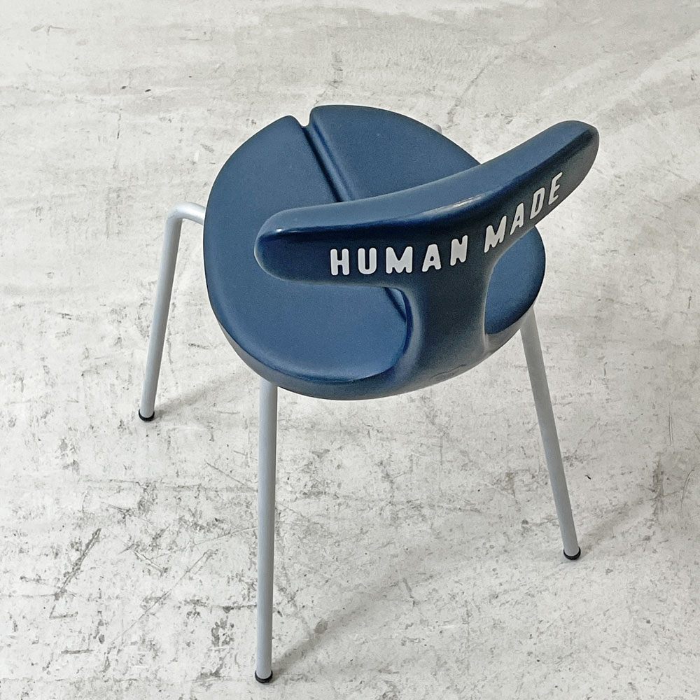 アーユル・チェア ayur-chair × ヒューマンメイド HUMAN MADE スツールタイプ SH49 四本脚 姿勢矯正 坐骨椅子 健康椅子 ネイビー 限定カラー 希少 ●