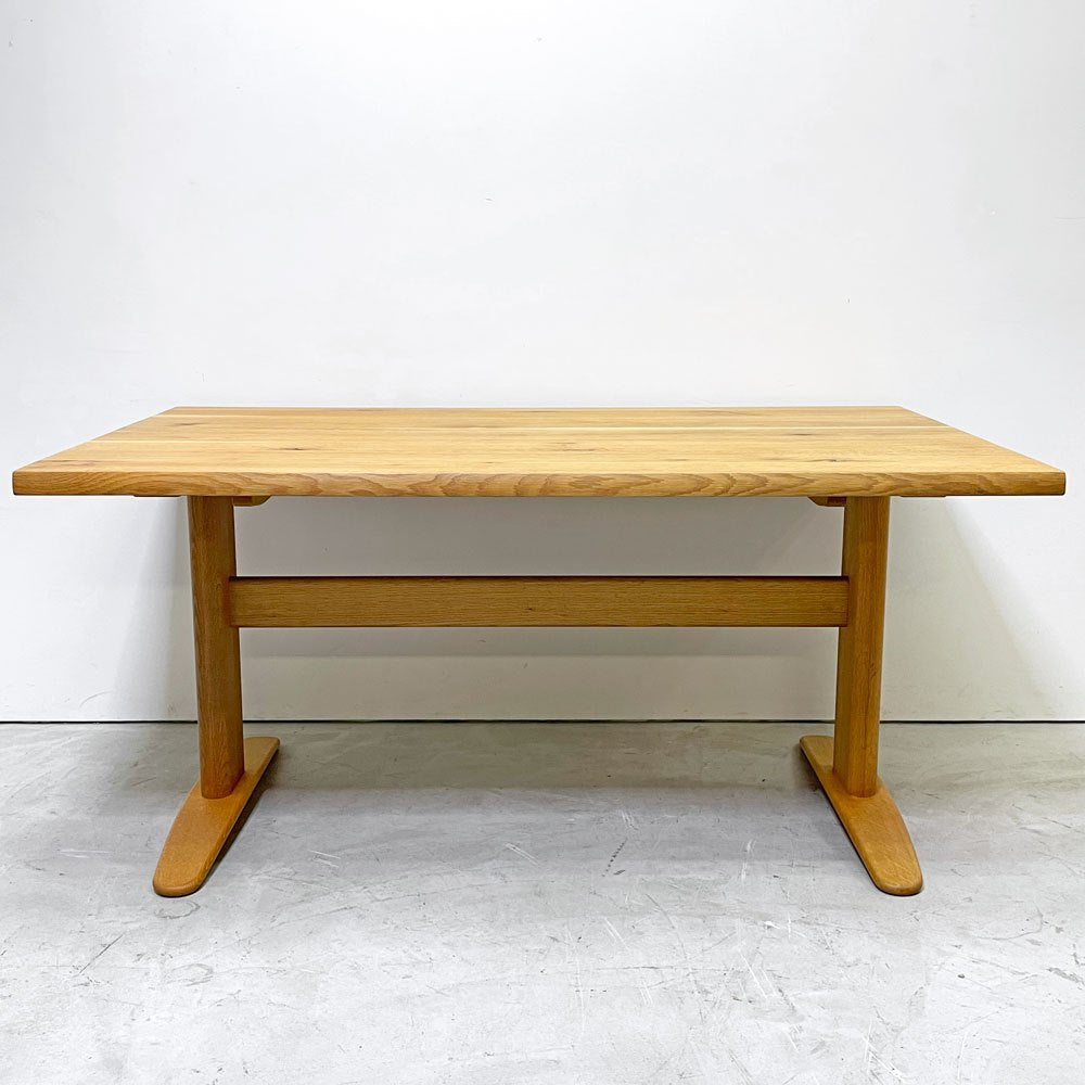 飛騨産業 HIDA キツツキ 森のことば ダイニングテーブル オーク無垢集成材 オイル仕上げ W150cm 国産家具 ●
