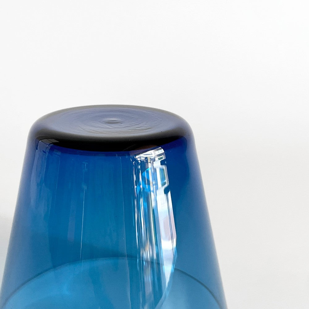 ヌータヤルヴィ Nuutajarvi #2744 タンブラー グラス ブルー カイ・フランク Kaj Franck ガラス Φ7cm × H6.5cm 北欧食器 ビンテージ ■