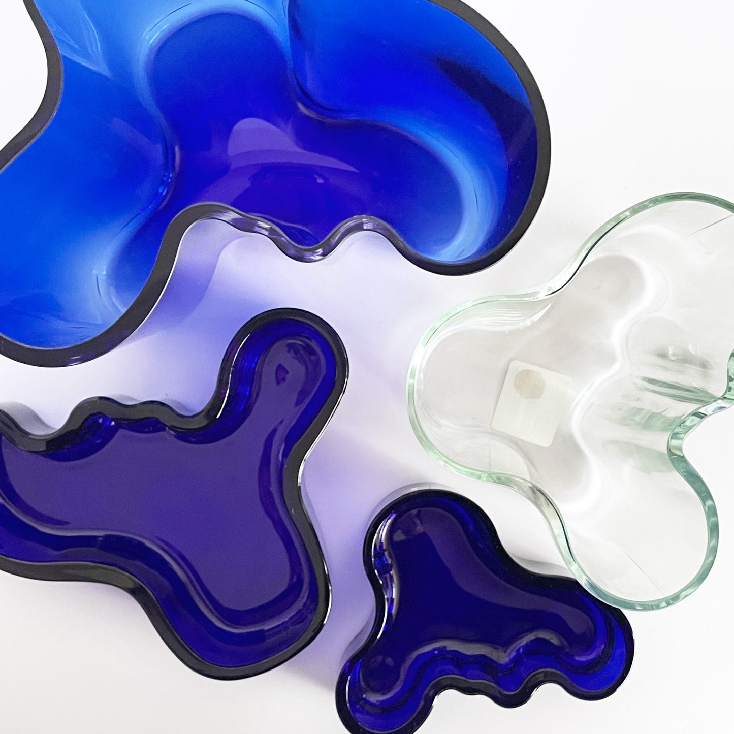 イッタラ iittala アルヴァ・アアルト コレクション Alvar Aalto Collection ベース 120mm コバルトブルー フラワーべース 花瓶 フィンランド 北欧雑貨 箱付 ■