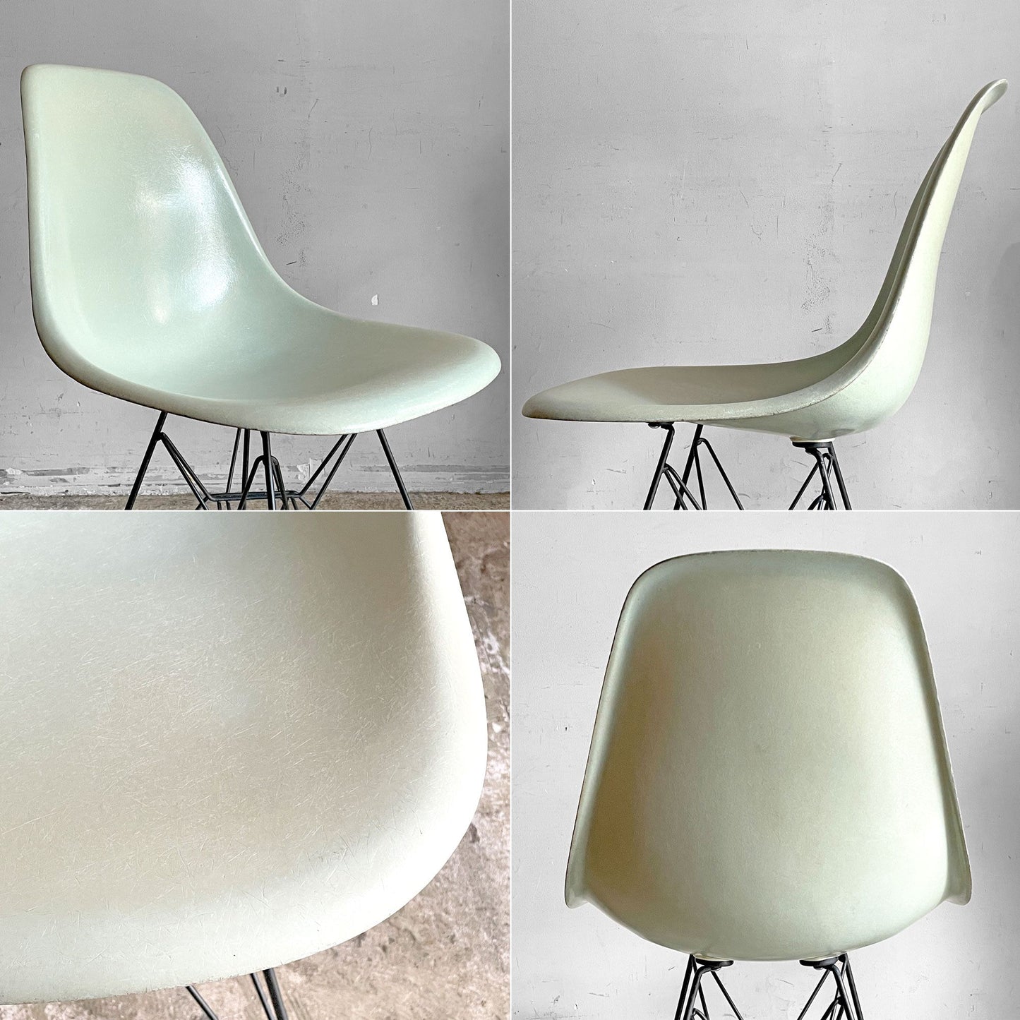 ハーマンミラー Herman Miller サイドシェルチェア セカンド 2nd FRP ライトブルー ロビンズエッグブルー エッフェルベース イームズ ビンテージ ■