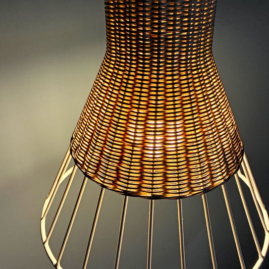 イデー IDEE リリウム ランプ S LILIUM LAMP S  ペンダントライト ラタン ナチュラルテイスト 定価￥29,900- ◎