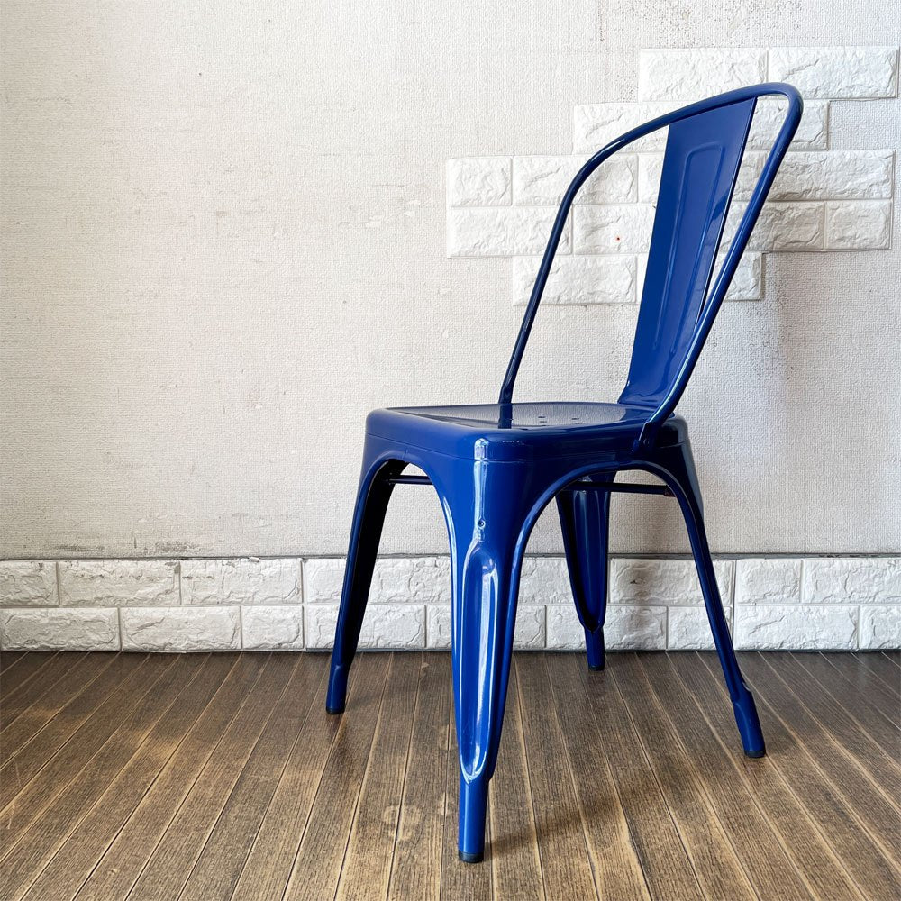 トリックス TOLIX エーチェア A-chair ダイニングチェア スタッキングチェア スチール製 ネイビー グザビエ・ポシャール フランス 定価￥99,000- 廃番カラー ◎