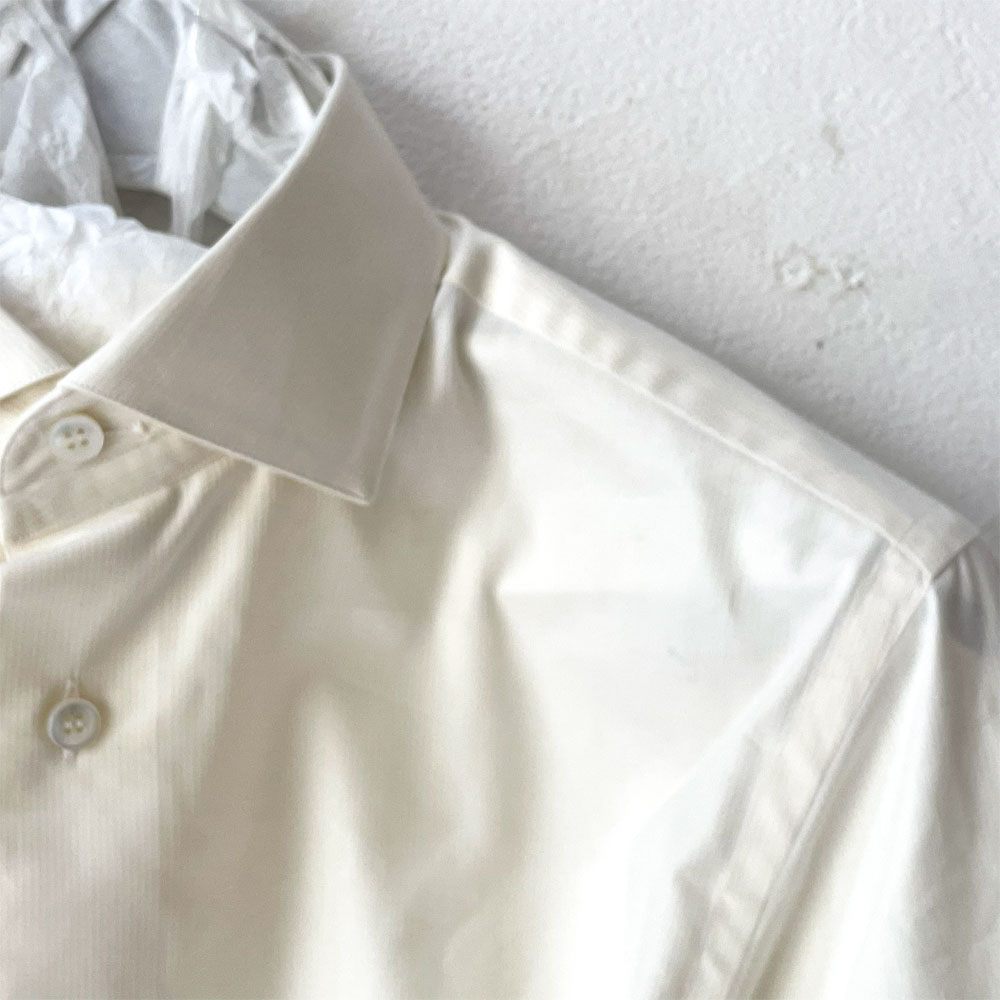 ブリオーニ Brioni ドレスシャツ PARIOLI コットン100％ Fitted Fit ワイドカラー イタリア製 メンズ40 クリーニング済 ★