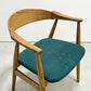 モモナチュラル MOMO Natural クルーチェア CREW CHAIR アームチェア ダイニングチェア オーク材 グリーンファブリック ●