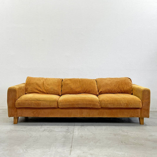 アクメファニチャー ACME Furniture ジェティ フェザー 3シーターソファ マスタード JETTY FEATHER SOFA コーデュロイ W230cm 定価390,500円〓