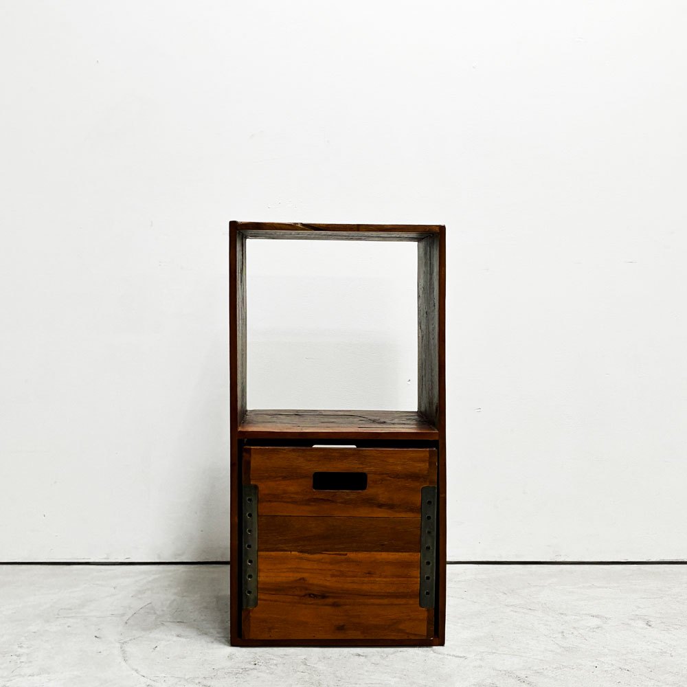 アクメ ファニチャー ACME Furniture トロイ TROY オープンシェルフ 2段 Sサイズ + トロイボックス TROY BOX L 収納 木箱 ボックス 1個セット チーク古材 インダストリアル 合計定価￥35,540- ●