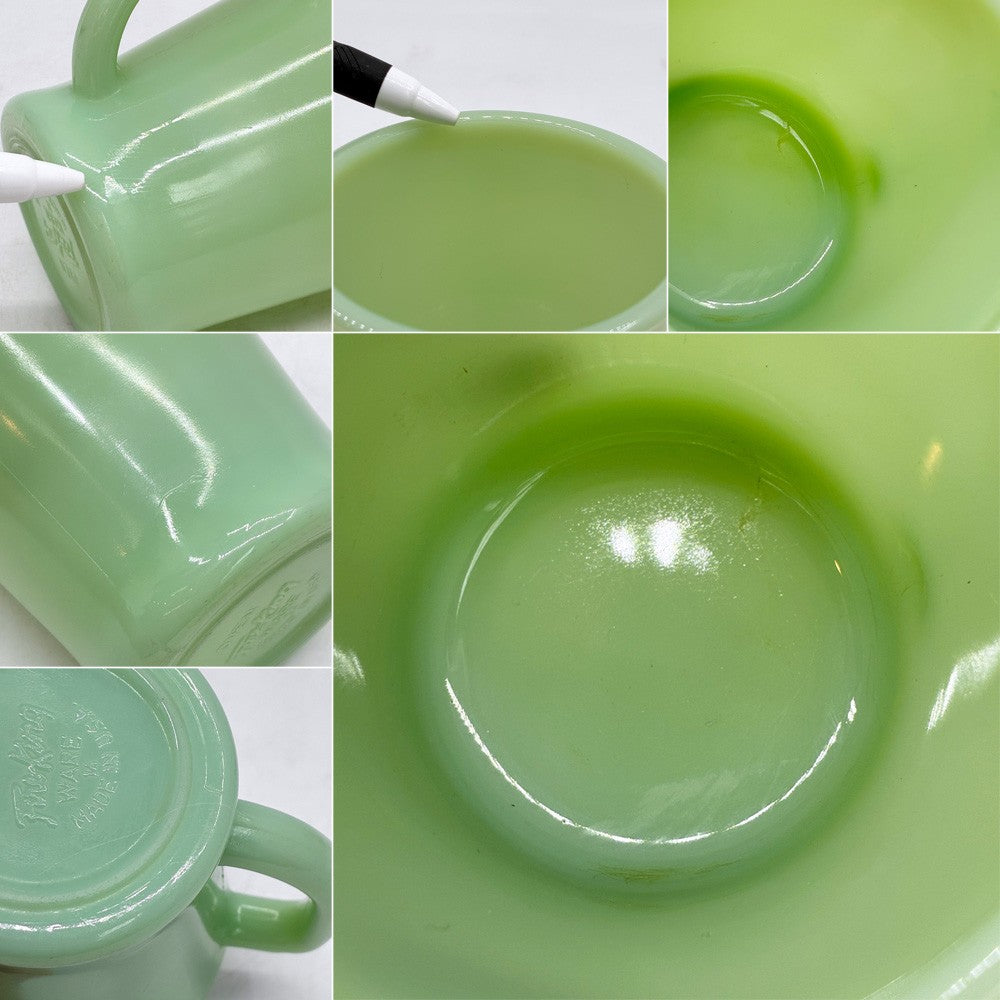 ファイヤーキング FIRE KING ジェダイ JADE-ITE マグカップ Dハンドル USビンテージ 1950年代～1960年頃 A ●