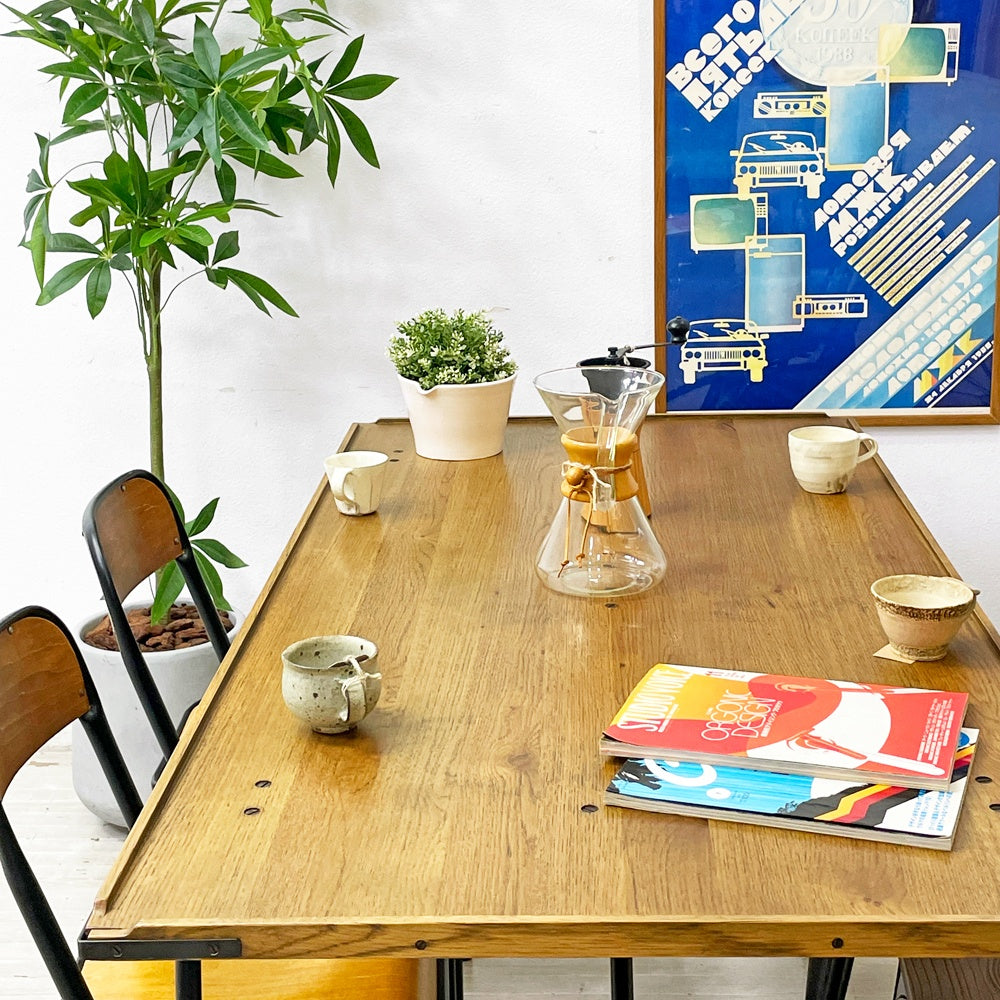 アクメファニチャー ACME Furniture ブライトン BRIGHTON ダイニングテーブル オーク材 スチール W165cm インダストリアルデザイン ●