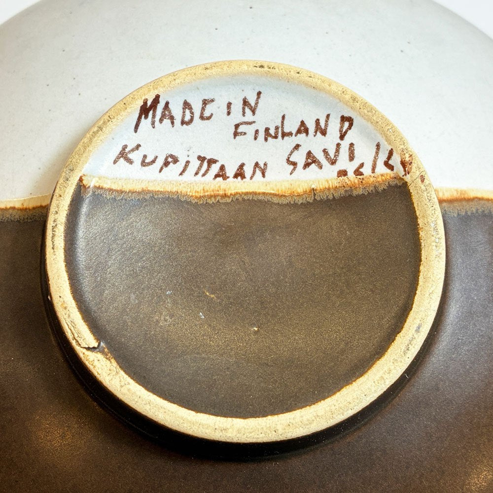 クピターンサビ Kupittaan Savi サービングボウル ハンドペイント 二層釉薬 22.5cm フィンランドビンテージ 北欧食器 ★