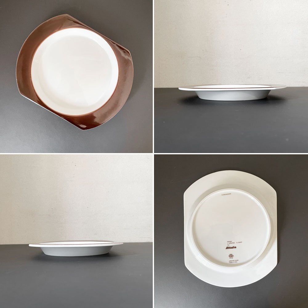 アリタリア航空 Alitalia Linea 72 ファーストクラス 機内食器 6点セット ジョエ・コロンボ リチャードジノリ製造 イタリアビンテージ D ◎