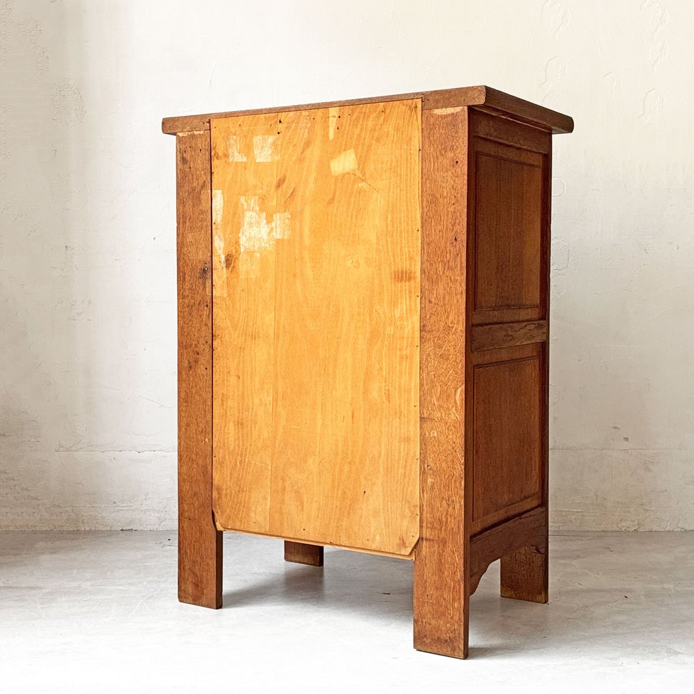 UKビンテージ Vintage スモールチェスト 4ドロワー オーク無垢材 カントリー H97cm 英国家具 ★
