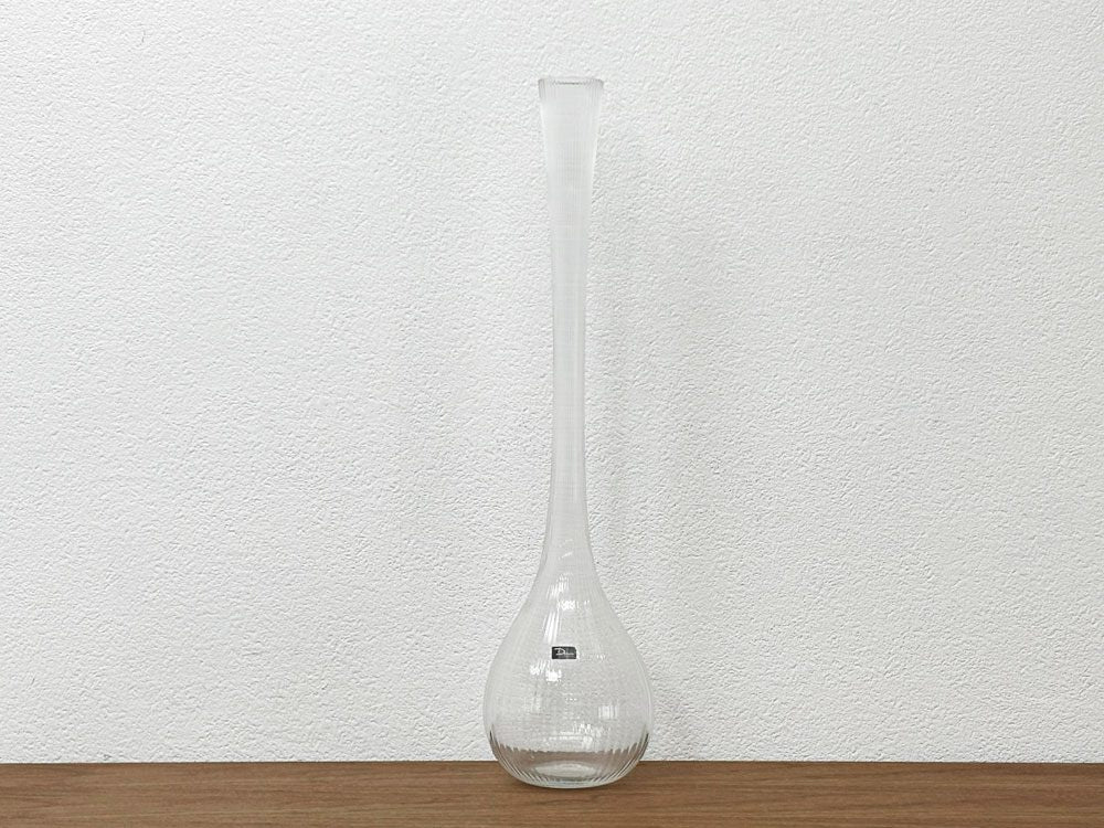 ドーム daum ガラスフラワーベース クリア H65cm 花瓶 花器 クリスタルガラス フランス ●