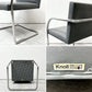 ノル ノール Knoll ブルーノ brno アームチェア チューブラー 合皮レザー グレー系カラー ミースファンデルローエ カンチレバー ●
