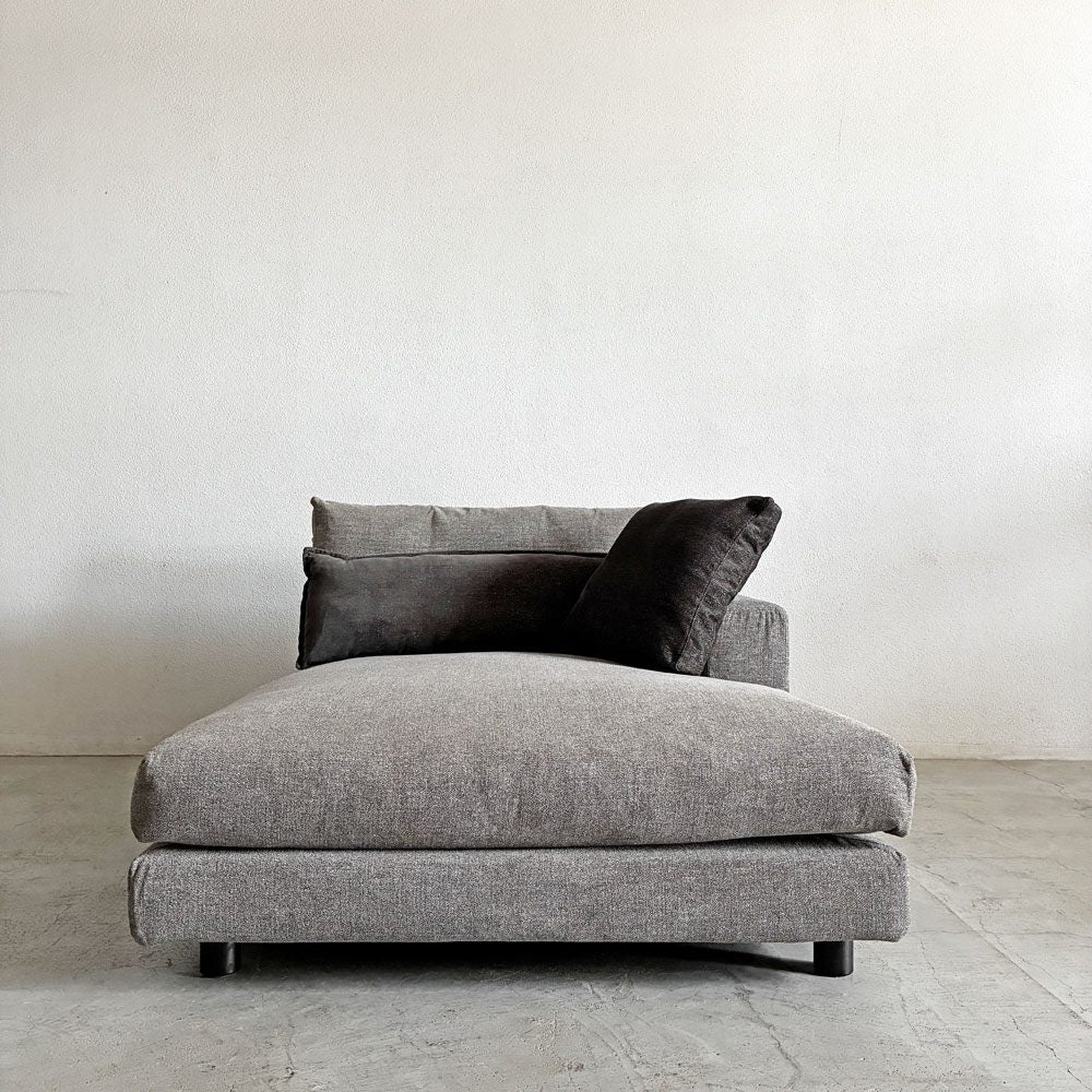 匠ソファ TAKUMI SOFA 利庵 RIAN LBソファ ワンアームカウチ シェーズロング W133cm ファブリック グレー系 岩倉榮利 〓