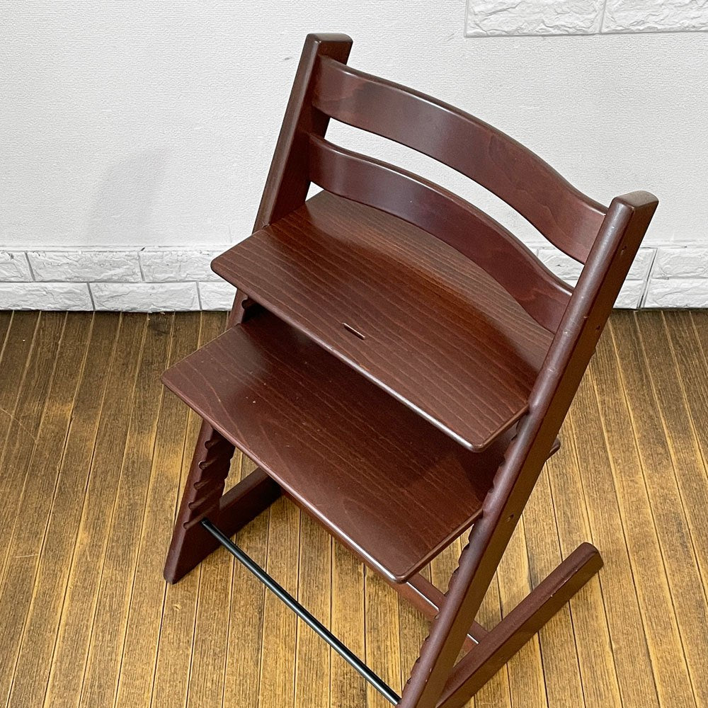 ストッケ STOKKE トリップトラップ TRIPP TRAPP ベビーチェア キッズチェア S/N4～ ブラウン ノルウェー 北欧家具 A ◎