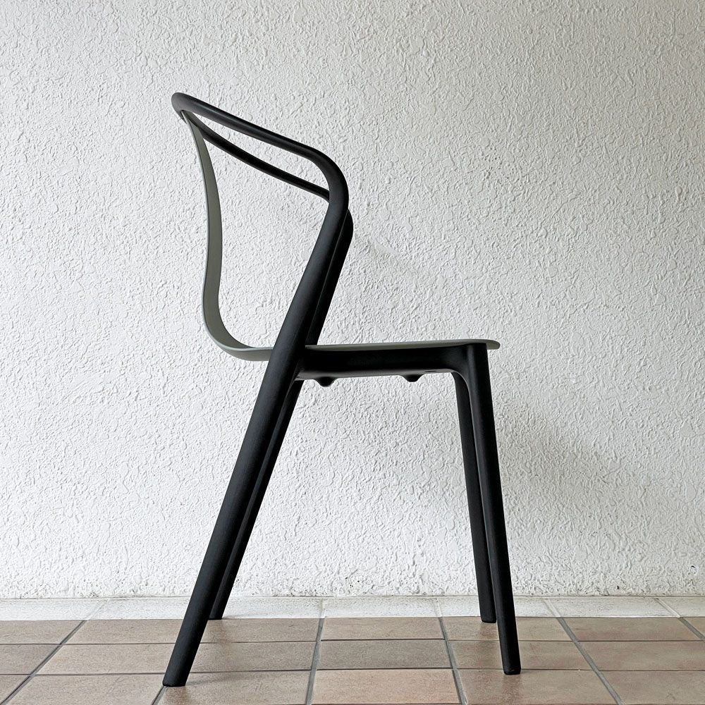 ヴィトラ Vitra ベルヴィルチェア Belleville Chair アームチェア ダイニングチェア スタッキングチェア モスグレー ロナン & エルワン・ブルレック B ◇