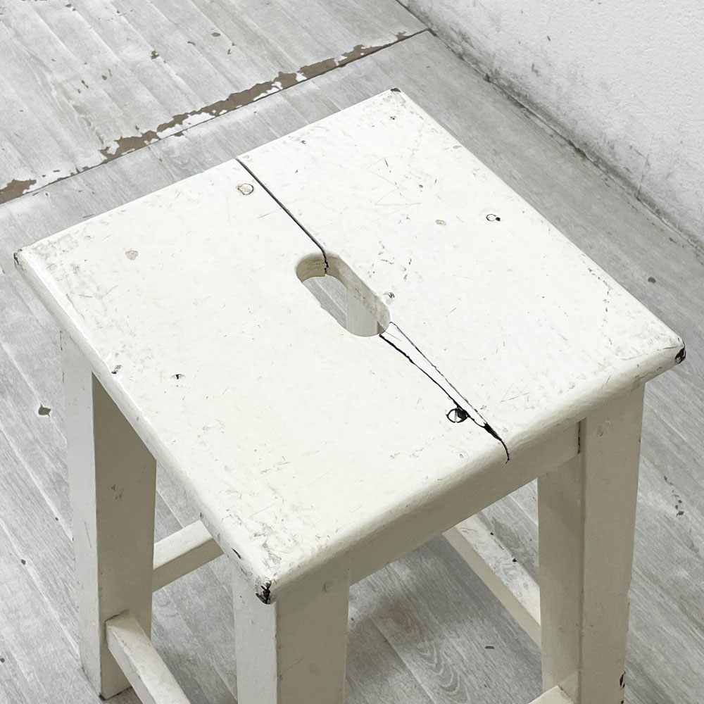 フェール トラヴァイユ Fer travail GOMENOL Wood stool H55.5 スツール シャビーシック インダストリアル C ●