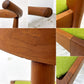 ウッドユーライクカンパニー WOOD YOU LIKE COMPANY アイチェア AI CHAIR アームチェア チェリー無垢材 ファブリック張替え済み ライトグリーン B ●