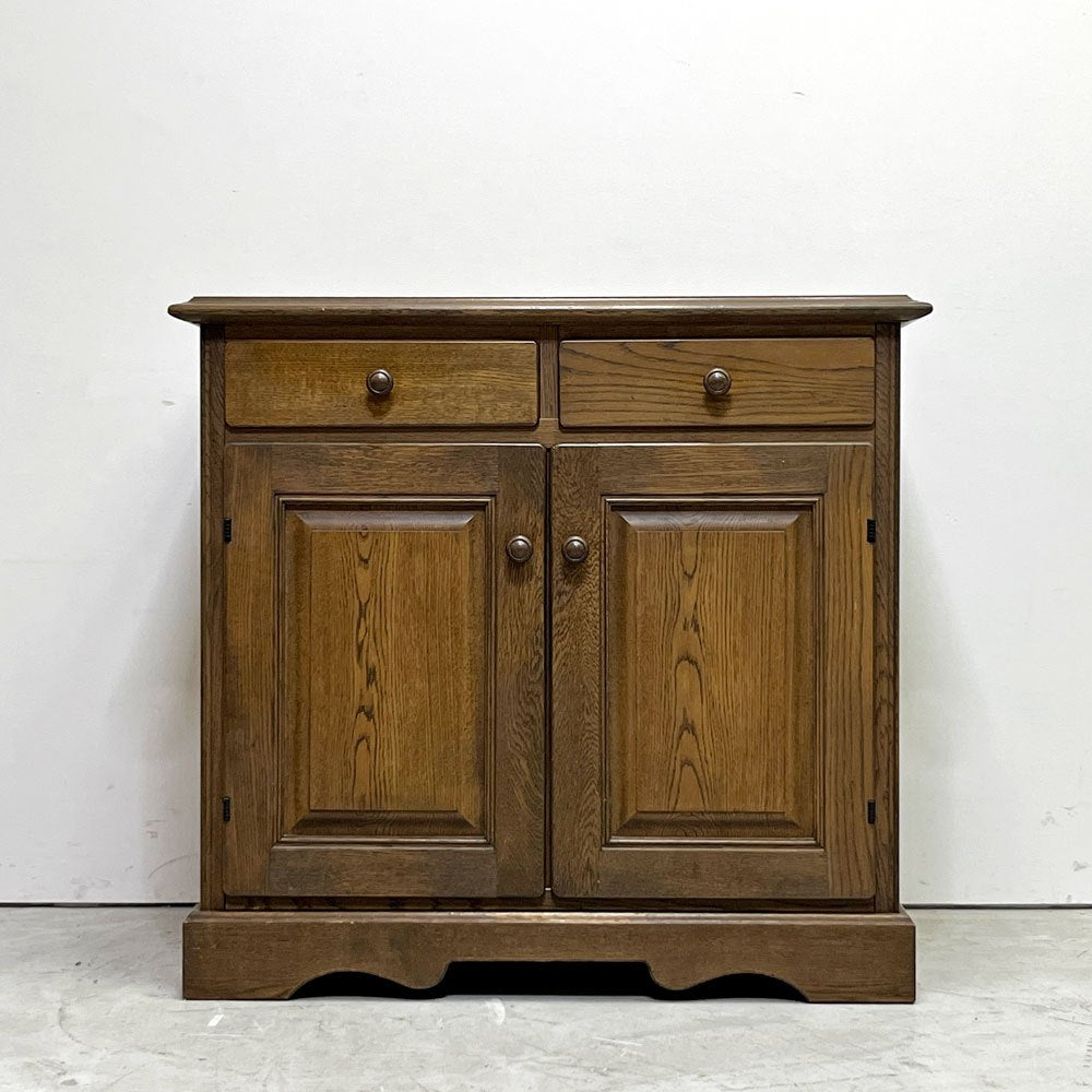 ダックス DUX オーク材 サイドボード キャビネット 2ドロワー W86cm クラシカルデザイン カントリーテイスト ●