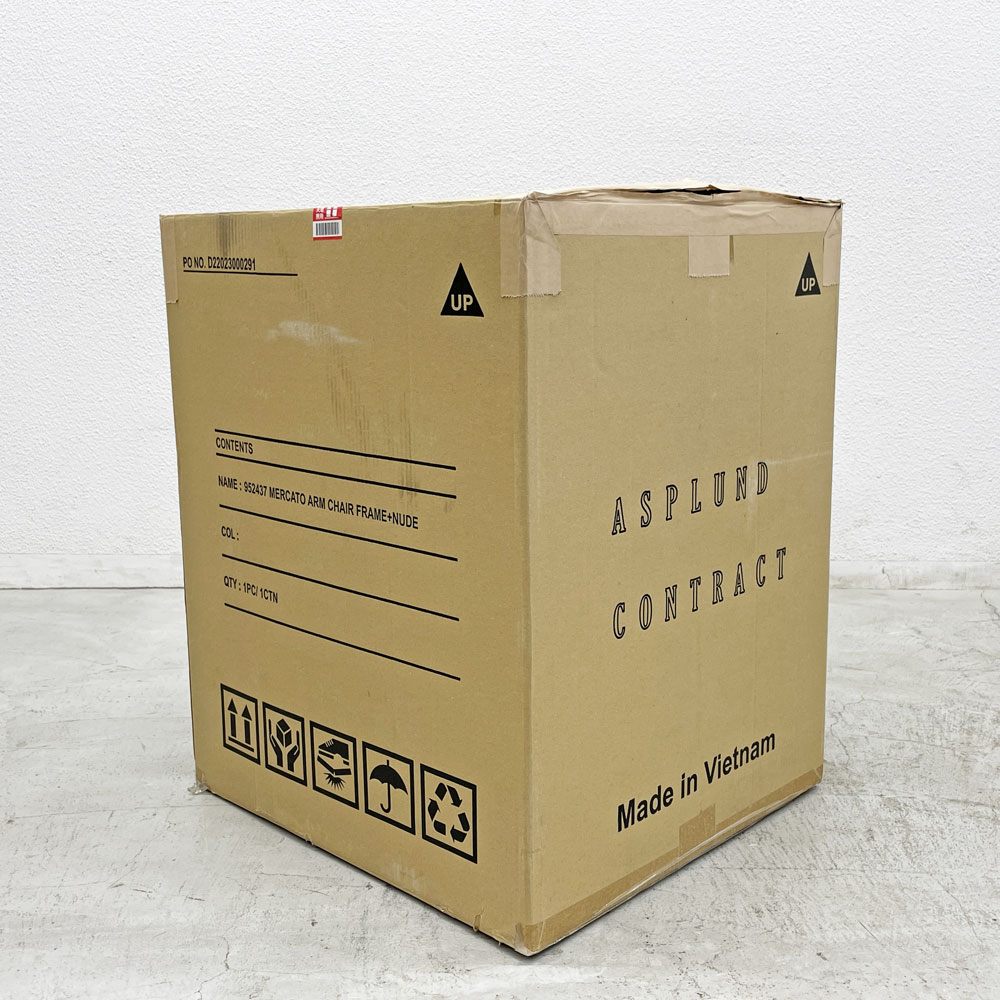 アスプルンド ASPLUND リゾルティール RESORTIR メルカート MERCATO アームチェア ダイニングチェア ハーフアーム 未使用品 箱付き A 〓