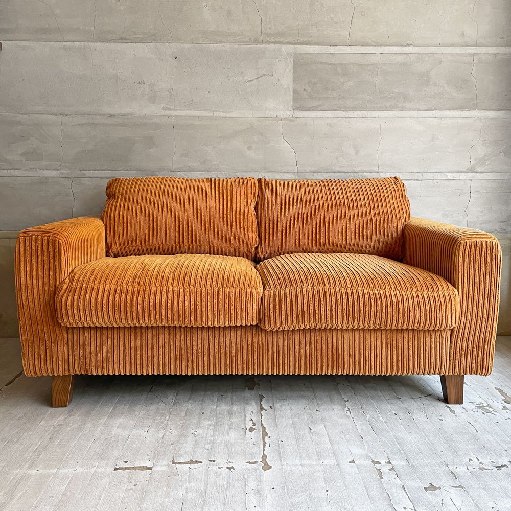 アクメファニチャー ACME Furniture ジェティ フェザー ソファ JETTY feather SOFA 2P 2人掛け コーデュロイ マスタード  定価￥284,900- ♪