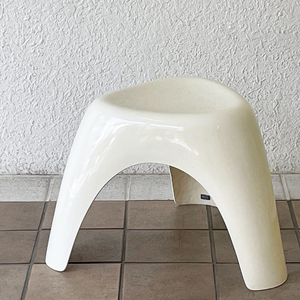 ハビタ habitat エレファントスツール elephant stool ホワイト FRP製 柳宗理 ミッドセンチュリー ビンテージ 名作 希少 ◇