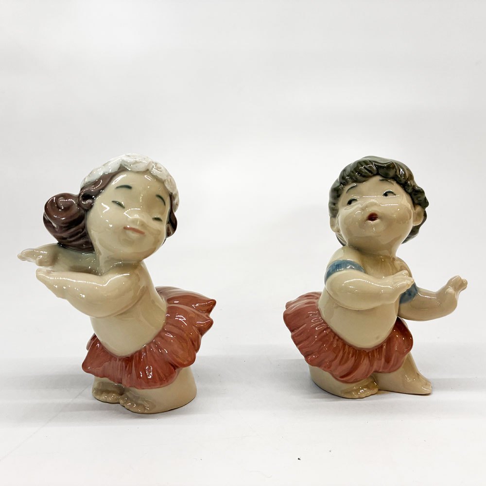 リヤドロ LLADRO ナオ NAO ハワイ フラダンス フィギュリン ペアセット スペイン ★