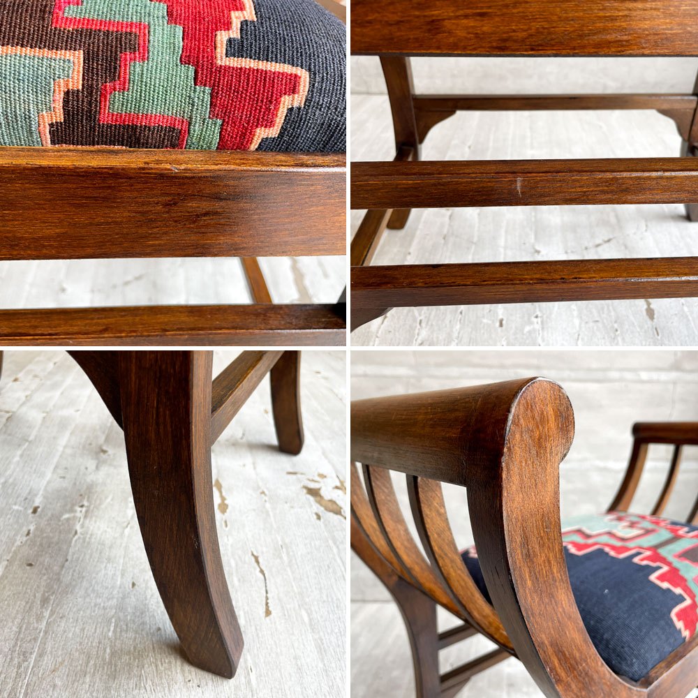 カルティニチェア Kartini Chair 1人掛け スツール キリム張り Kilim upholstery アジアン家具 リゾートスタイル♪