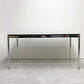 USMモジュラーファニチャー USM Haller USMハラーテーブル ワーキングデスク ダイニングテーブル W150×D75×H72cm パールグレーラミネート(ホワイト) 高さ調整機能付 ●