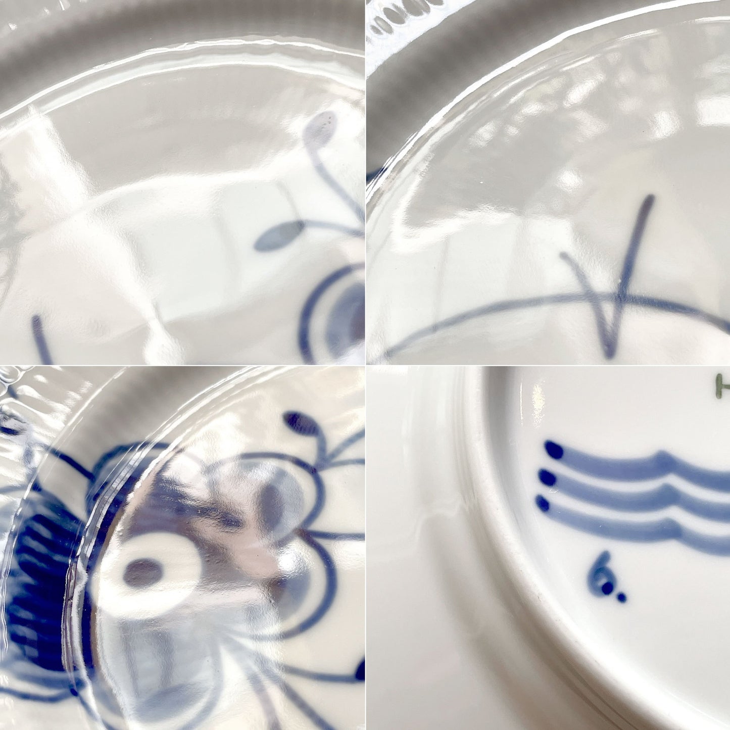 ロイヤルコペンハーゲン ROYAL COPENHAGEN ブルーフルーテッド メガ Blue Fluted Mega プレート Φ17cm 北欧 デンマーク A ■