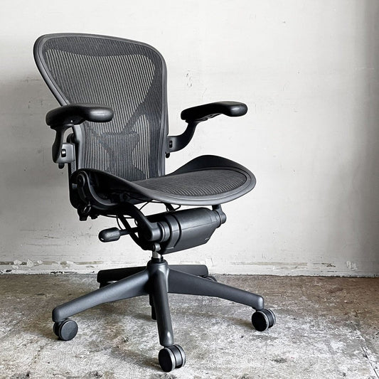 ハーマンミラー Herman Miller アーロンチェア スタンダード Bサイズ ポスチャーフィット グラファイトベース ビル・スタンフ＆ドン・チャドウィック ■